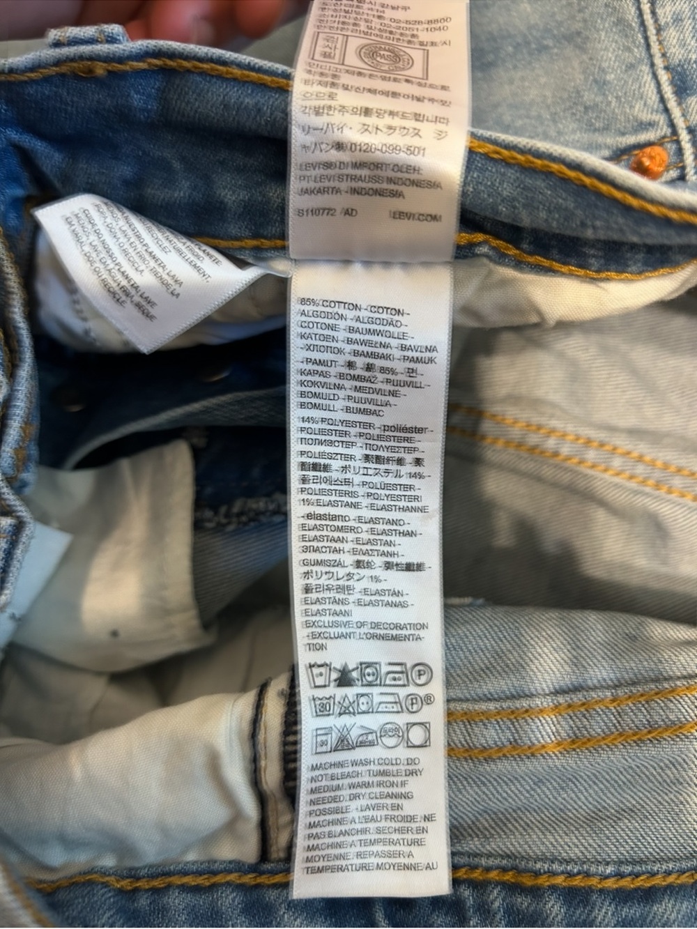 Levi’s Wedgie Straight Jeans Size 30 High Rise Vintage Wash Denim - Picture 7 of 10